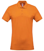Men's Short-Sleeved Piqué Polo Shirt Orange