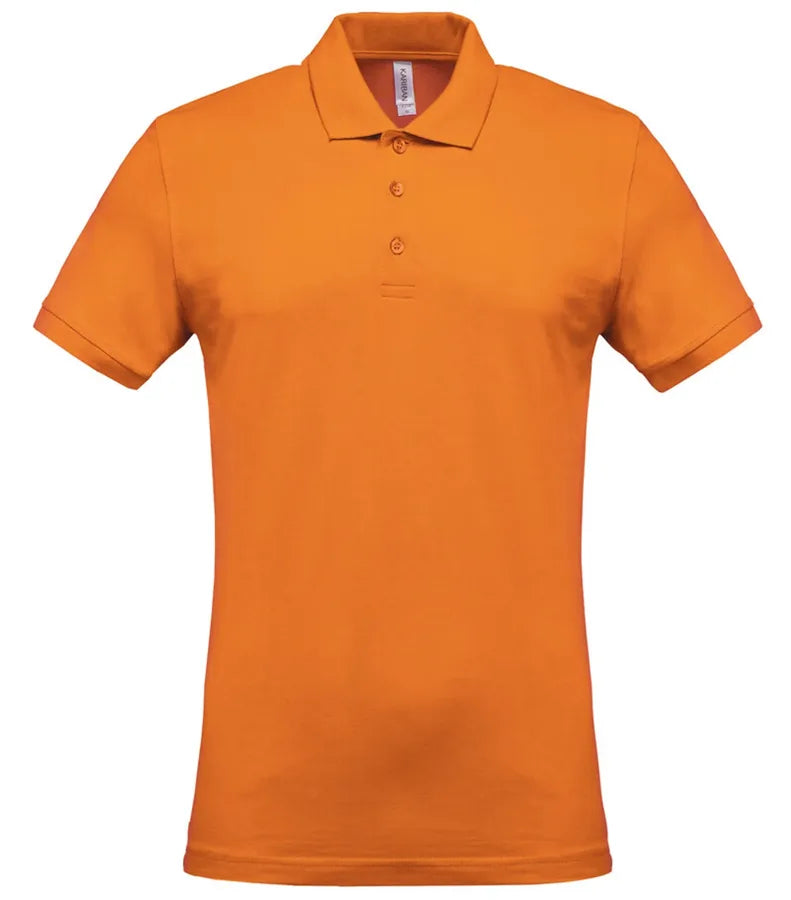 Men's Short-Sleeved Piqué Polo Shirt Orange