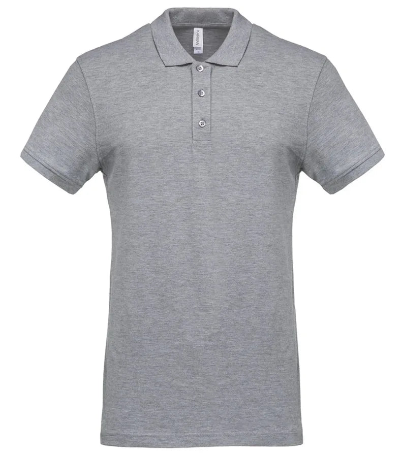 Men's Short-Sleeved Piqué Polo Shirt OxfordGrey