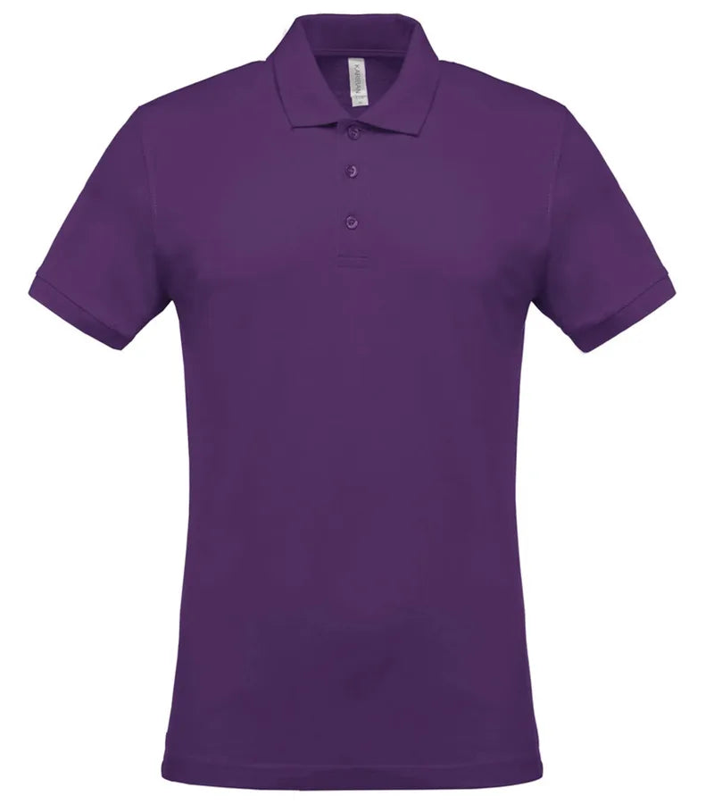 Men's Short-Sleeved Piqué Polo Shirt Purple