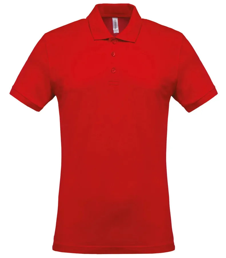 Men's Short-Sleeved Piqué Polo Shirt Red