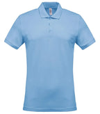 Men's Short-Sleeved Piqué Polo Shirt SkyBlue