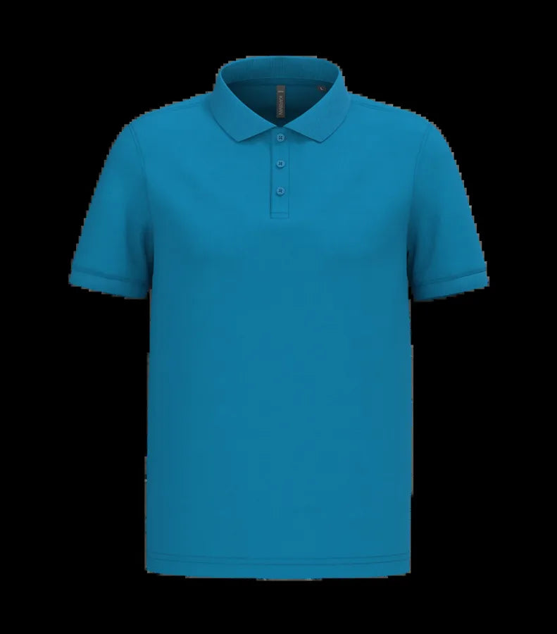 Men's Short-Sleeved Piqué Polo Shirt TropicalBlue