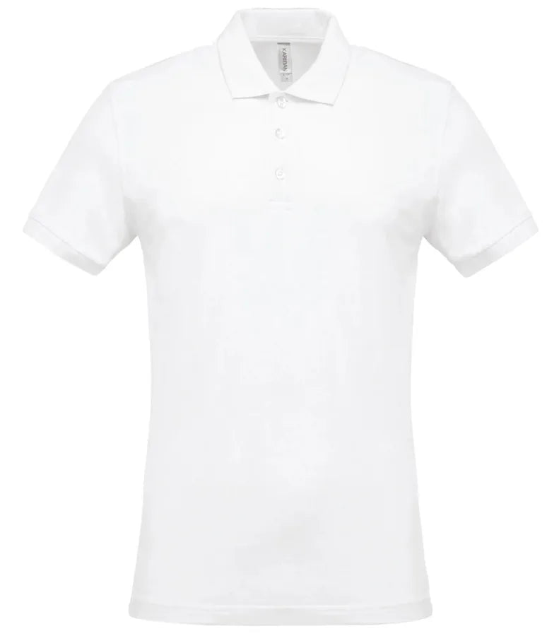 Men's Short-Sleeved Piqué Polo Shirt White