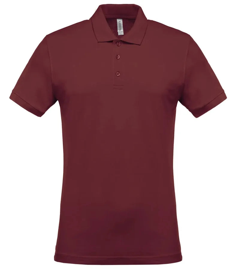 Men's Short-Sleeved Piqué Polo Shirt Wine