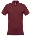 Men's Short-Sleeved Piqué Polo Shirt Wine