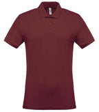 Men's Short-Sleeved Piqué Polo Shirt Wine