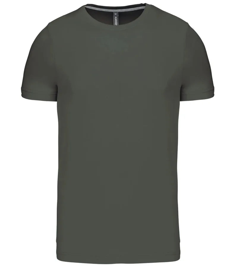 Short-Sleeved Crew Neck T-shirt DarkKhaki