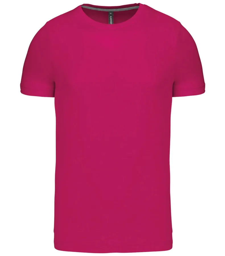 Short-Sleeved Crew Neck T-shirt Fuchsia