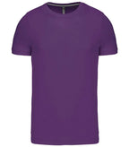 Short-Sleeved Crew Neck T-shirt Purple