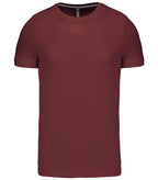 Short-Sleeved Crew Neck T-shirt Wine