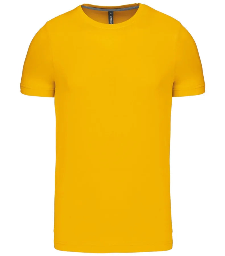 Short-Sleeved Crew Neck T-shirt Yellow