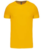 Short-Sleeved Crew Neck T-shirt Yellow