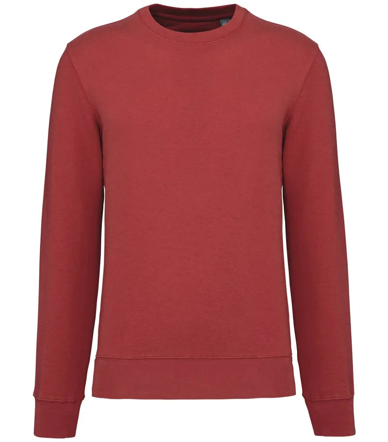 Eco-Friendly Crew Neck Sweatshirt TerracottaRed