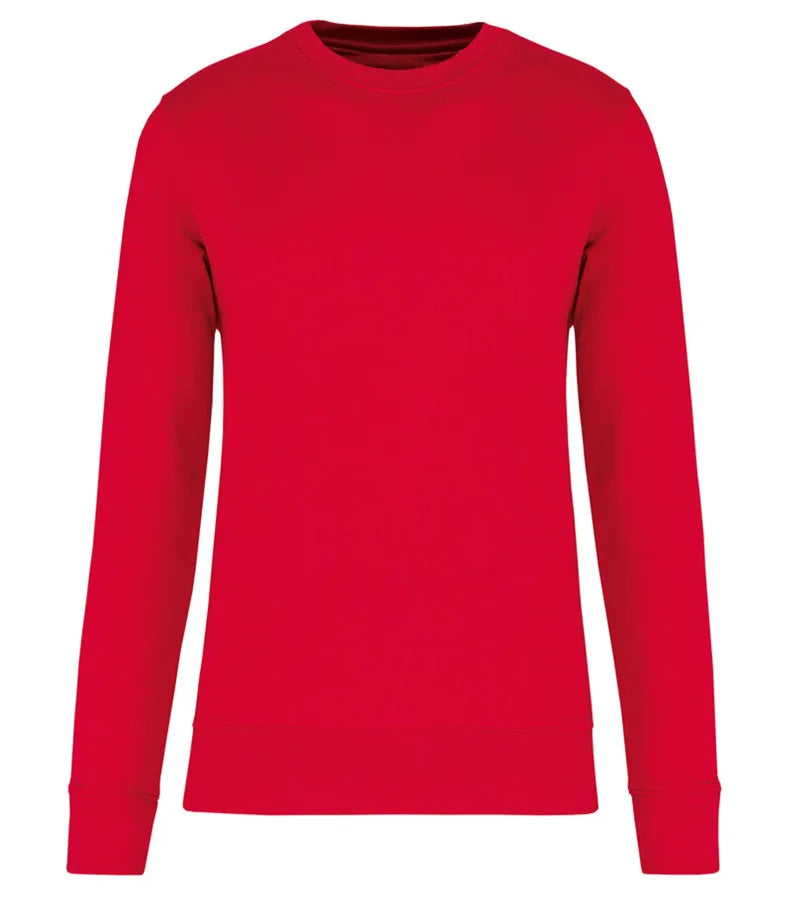 Eco-Friendly Crew Neck Sweatshirt Red