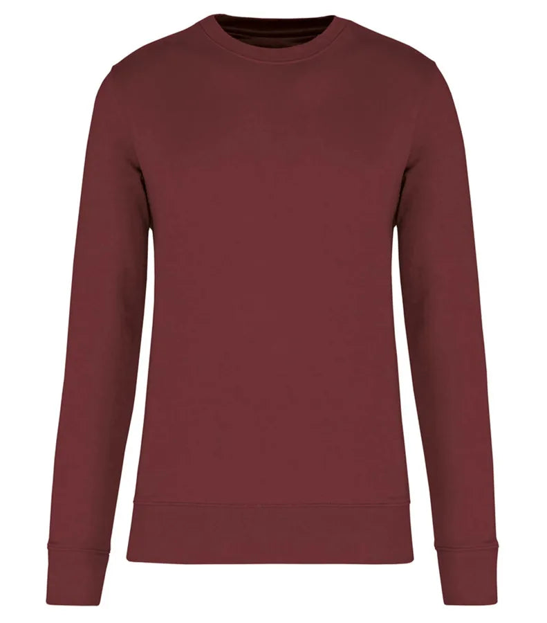 Eco-Friendly Crew Neck Sweatshirt Wine