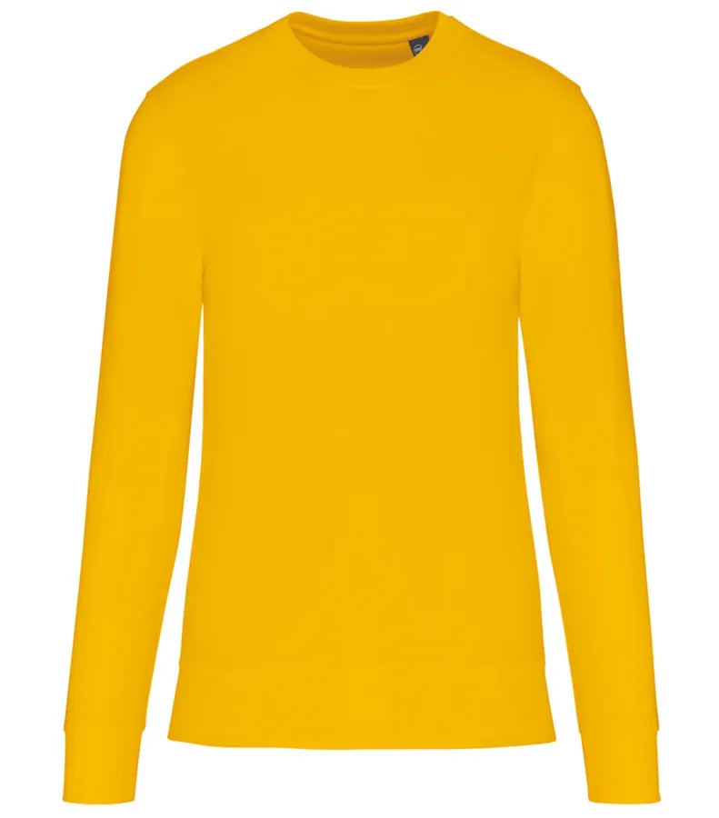 Eco-Friendly Crew Neck Sweatshirt Yellow