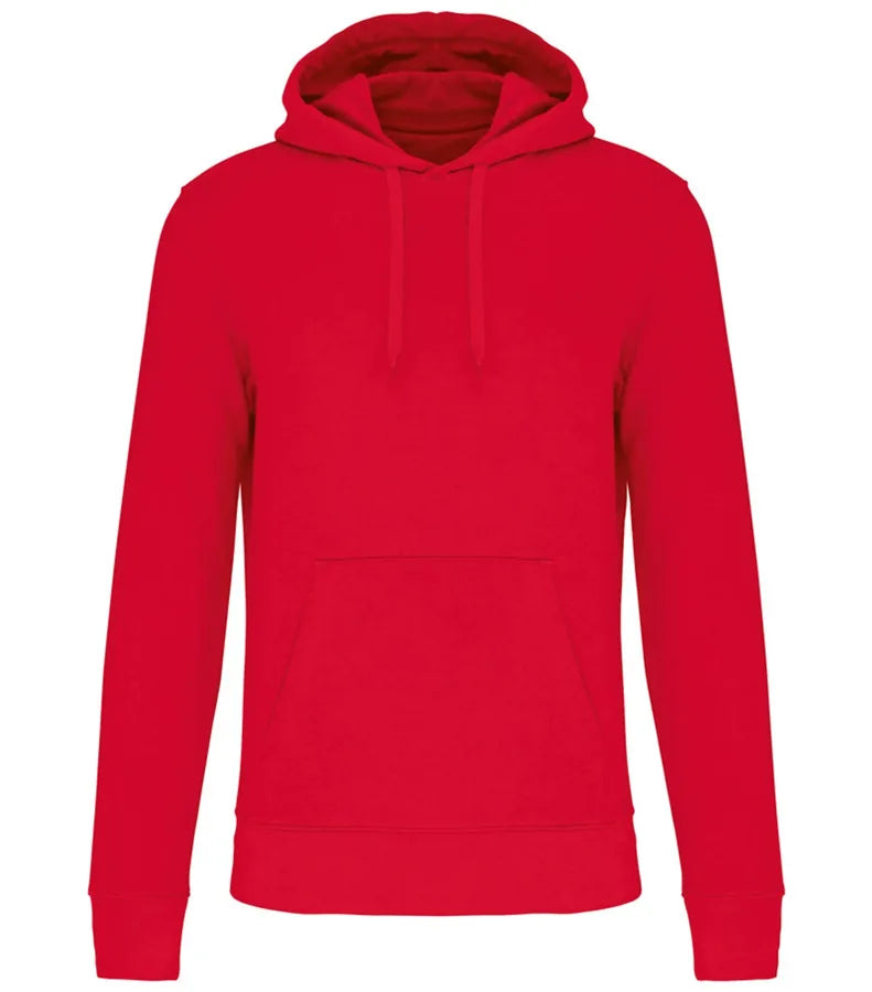 Men's Eco-Friendly Hooded Sweatshirt Red