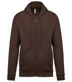 Full Zip Hooded Sweatshirt Chocolate