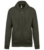 Full Zip Hooded Sweatshirt DarkKhaki