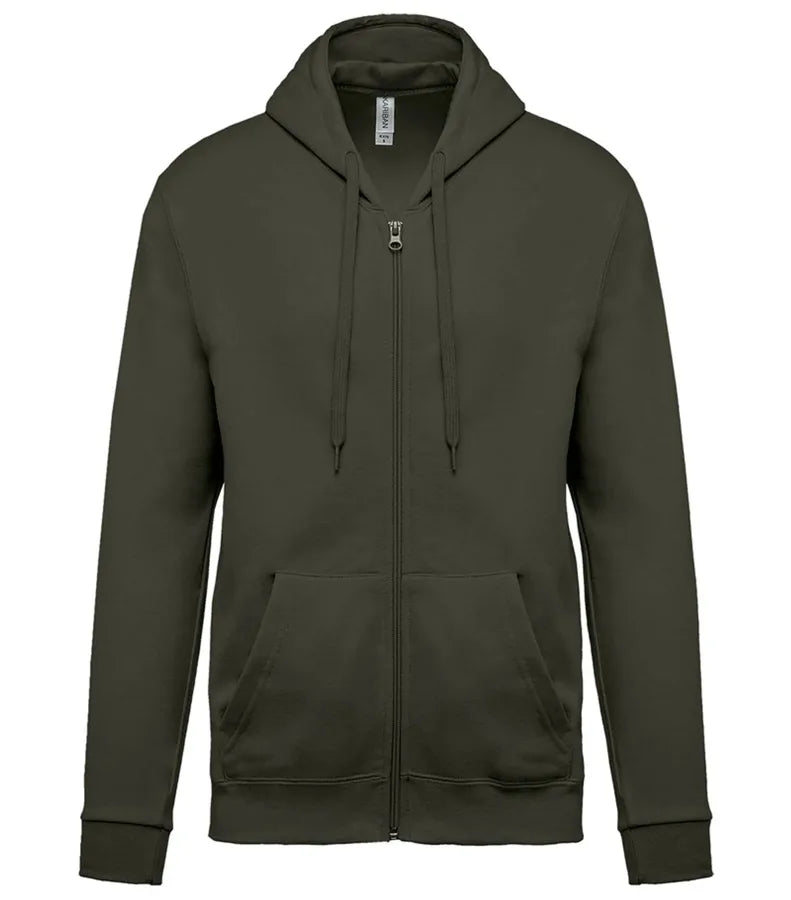 Full Zip Hooded Sweatshirt DarkKhaki