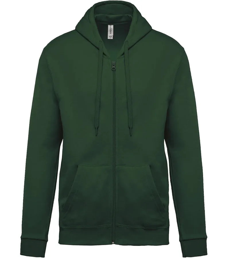 Full Zip Hooded Sweatshirt ForestGreen