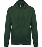Full Zip Hooded Sweatshirt ForestGreen