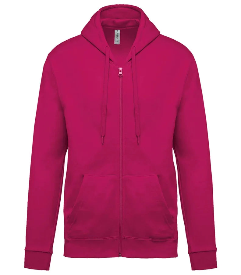 Full Zip Hooded Sweatshirt Fuchsia
