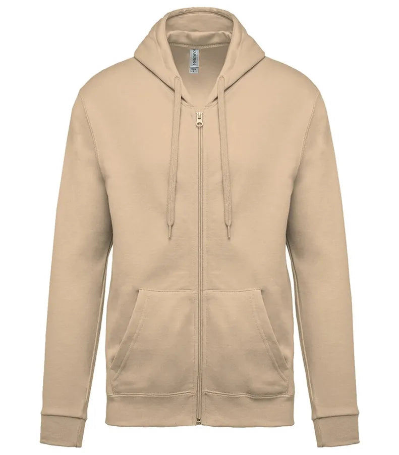 Full Zip Hooded Sweatshirt LightSand