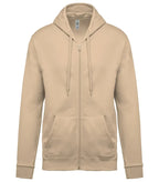 Full Zip Hooded Sweatshirt LightSand