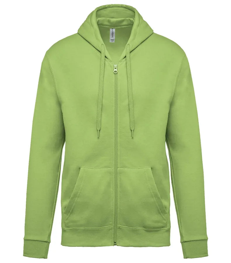 Full Zip Hooded Sweatshirt Lime