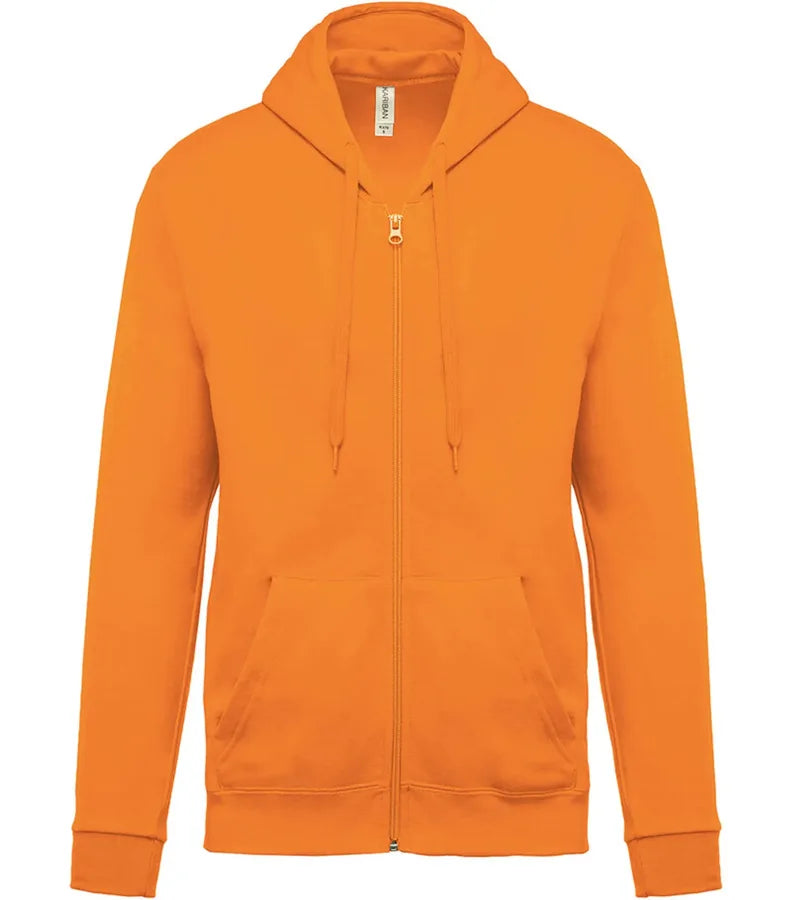 Full Zip Hooded Sweatshirt Orange