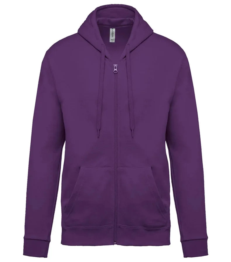 Full Zip Hooded Sweatshirt Purple
