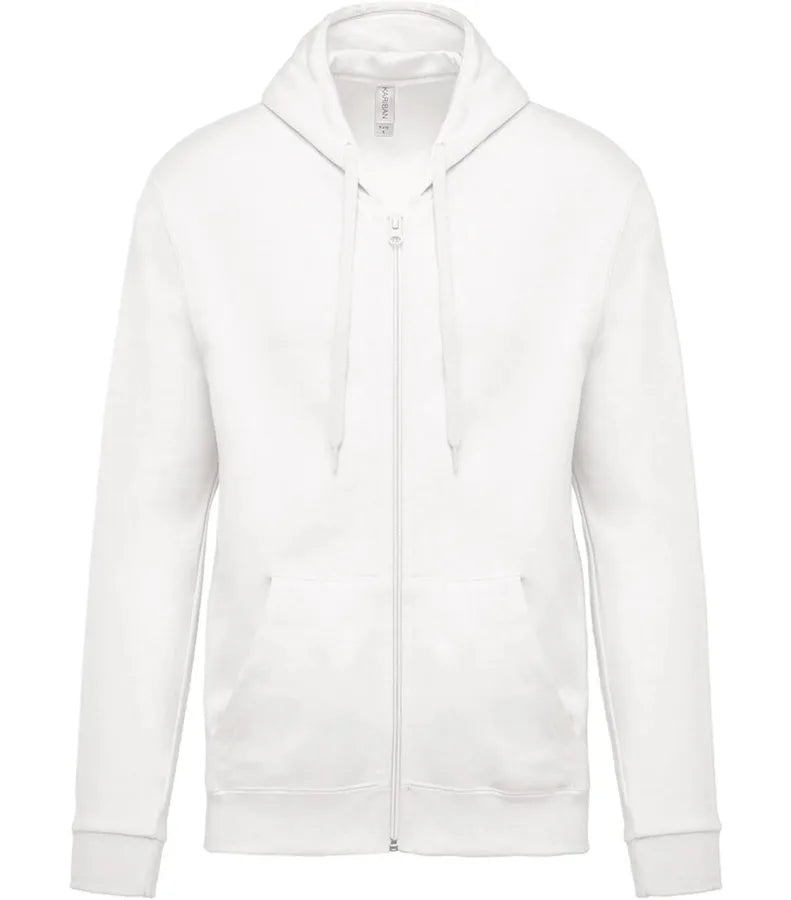 Full Zip Hooded Sweatshirt White