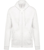 Full Zip Hooded Sweatshirt White
