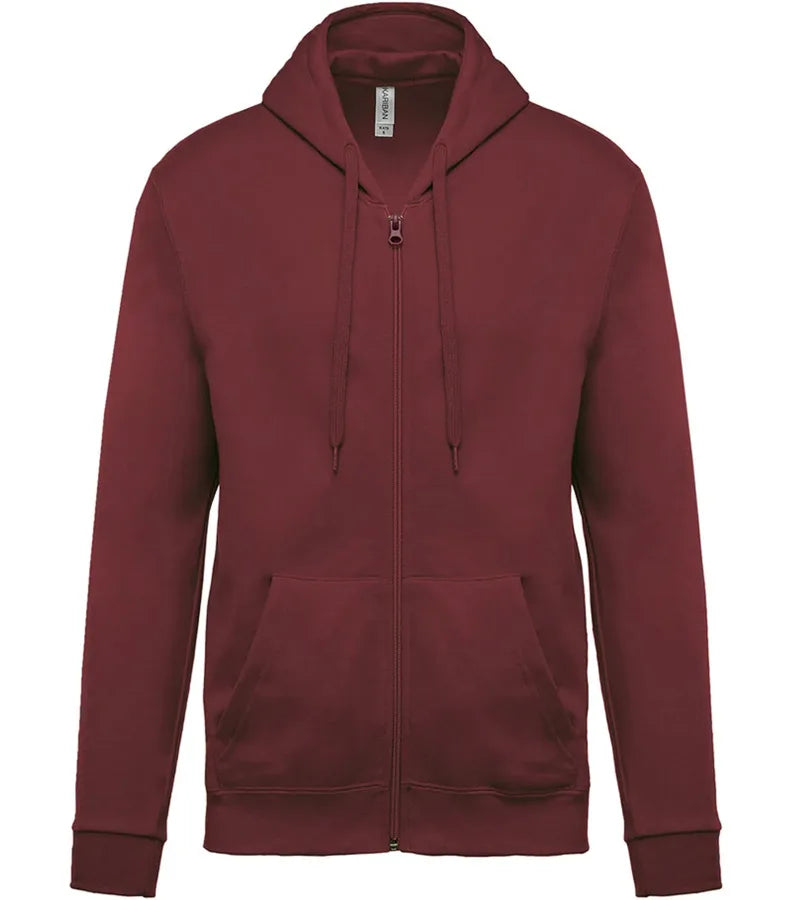 Full Zip Hooded Sweatshirt Wine