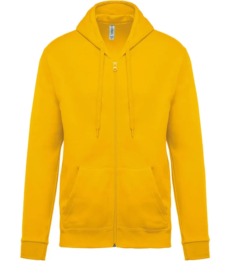Full Zip Hooded Sweatshirt Yellow