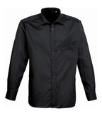 Long sleeve poplin shirt Black