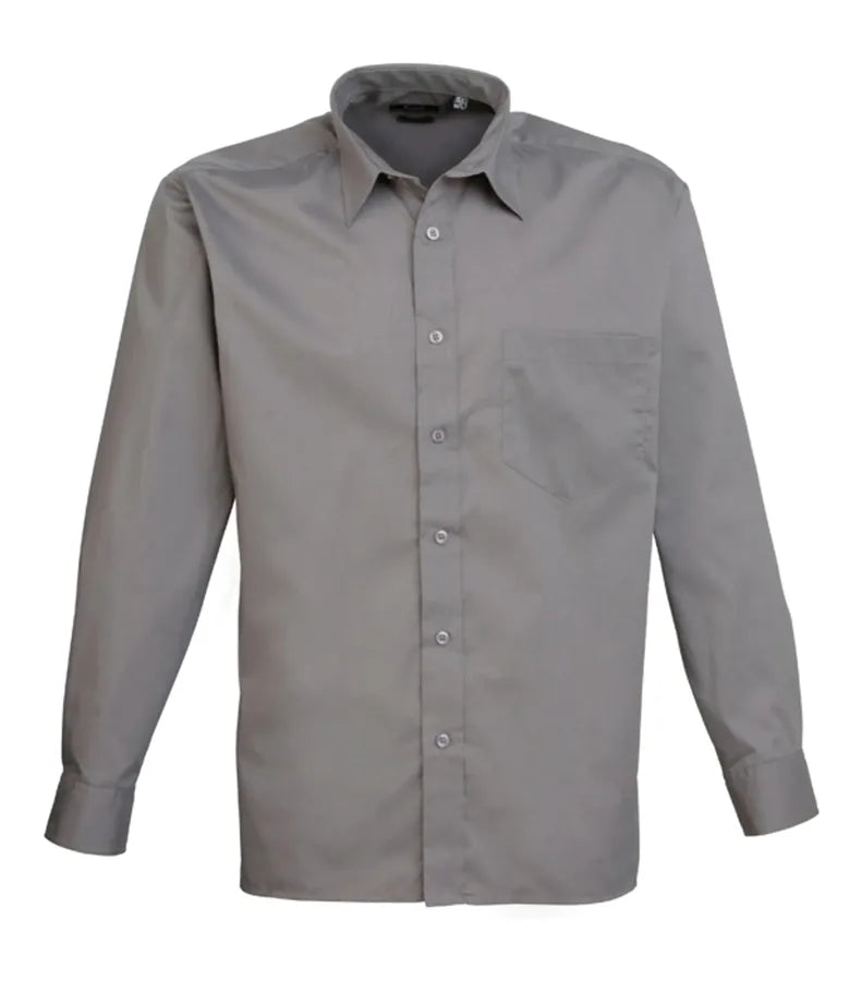 Long sleeve poplin shirt DarkGrey
