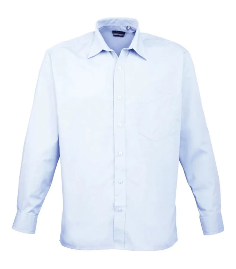 Long sleeve poplin shirt LightBlue