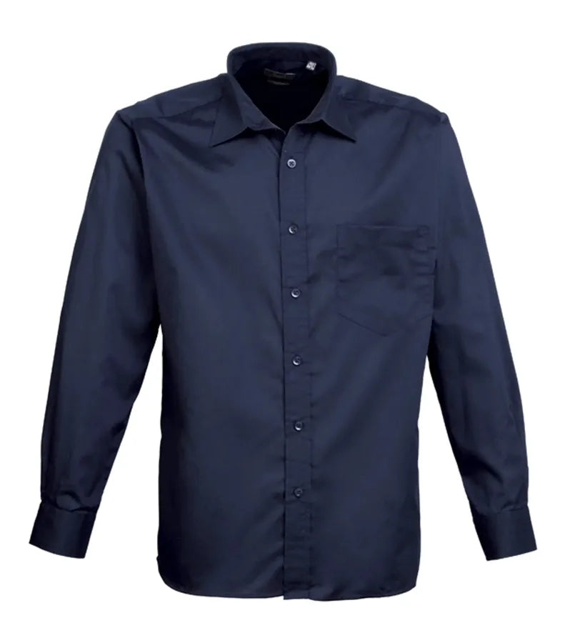 Long sleeve poplin shirt Navy