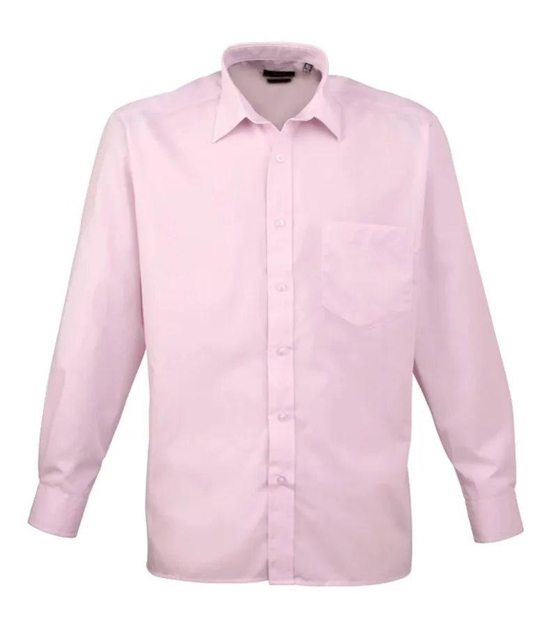 Long sleeve poplin shirt Pink