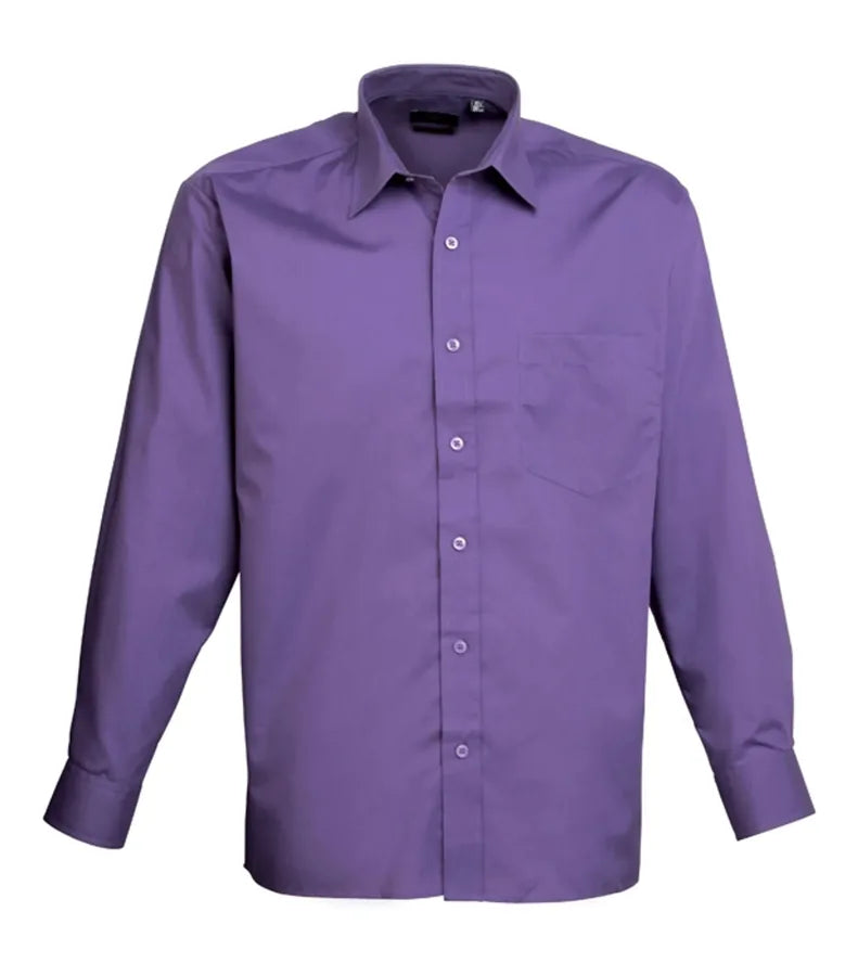 Long sleeve poplin shirt Purple