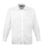 Long sleeve poplin shirt White
