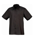 Short sleeve poplin shirt Black