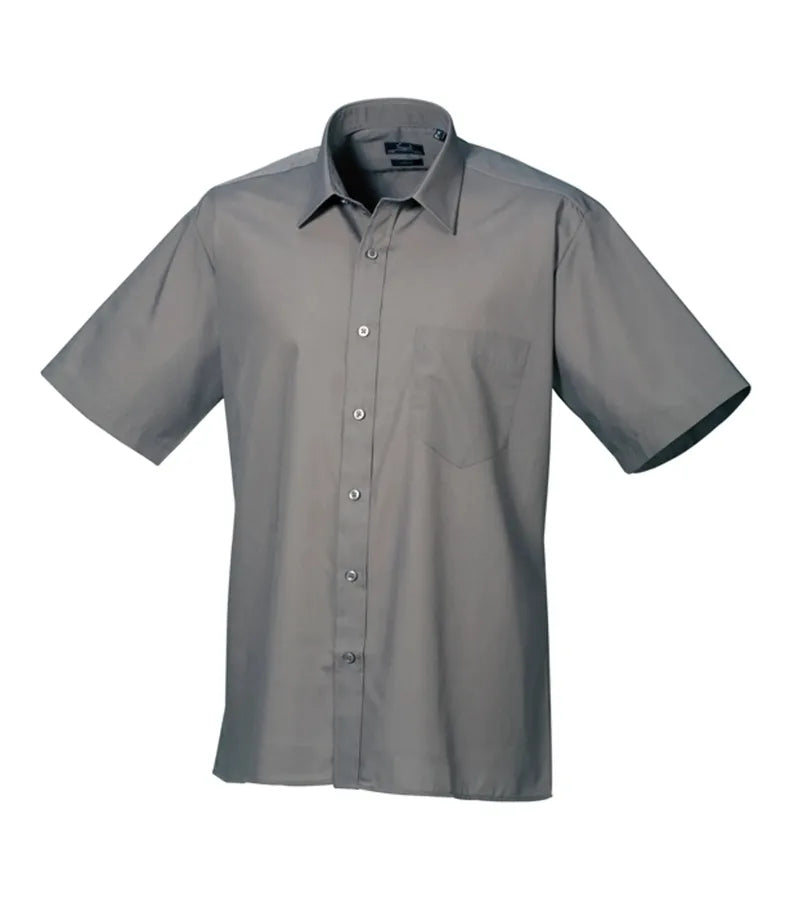 Short sleeve poplin shirt DarkGrey