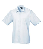 Short sleeve poplin shirt LightBlue