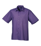 Short sleeve poplin shirt Purple