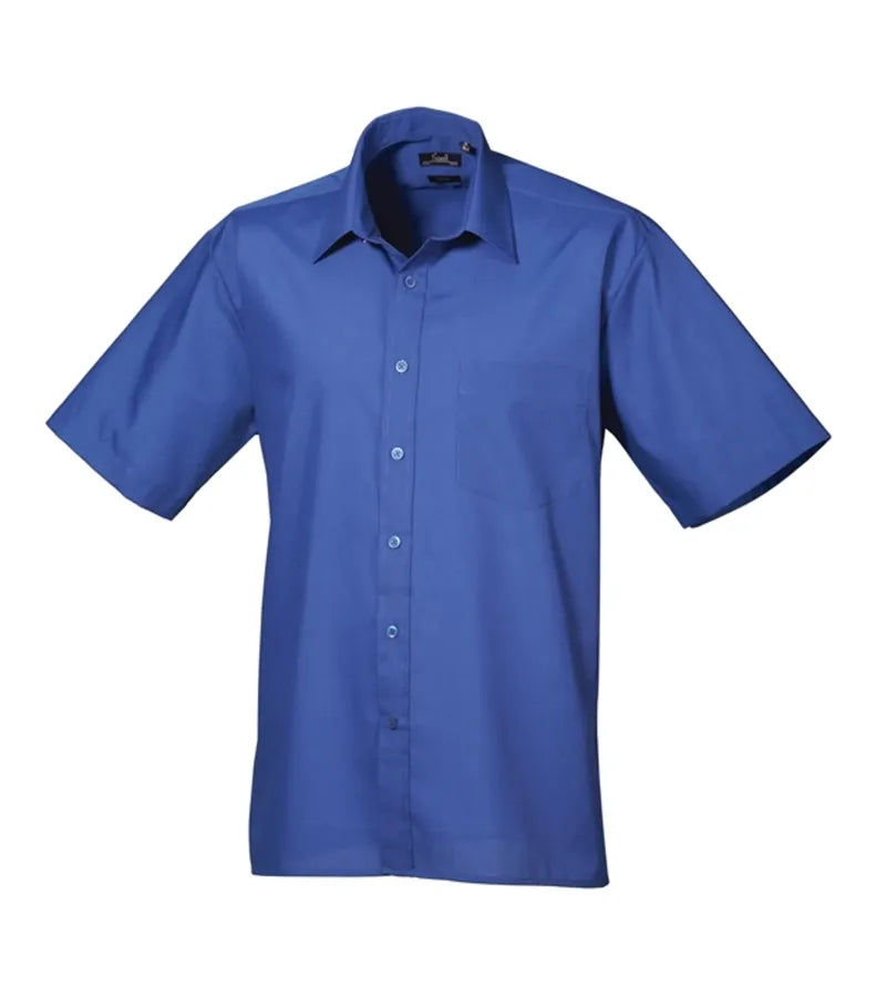 Short sleeve poplin shirt Royal