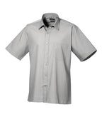 Short sleeve poplin shirt Silver